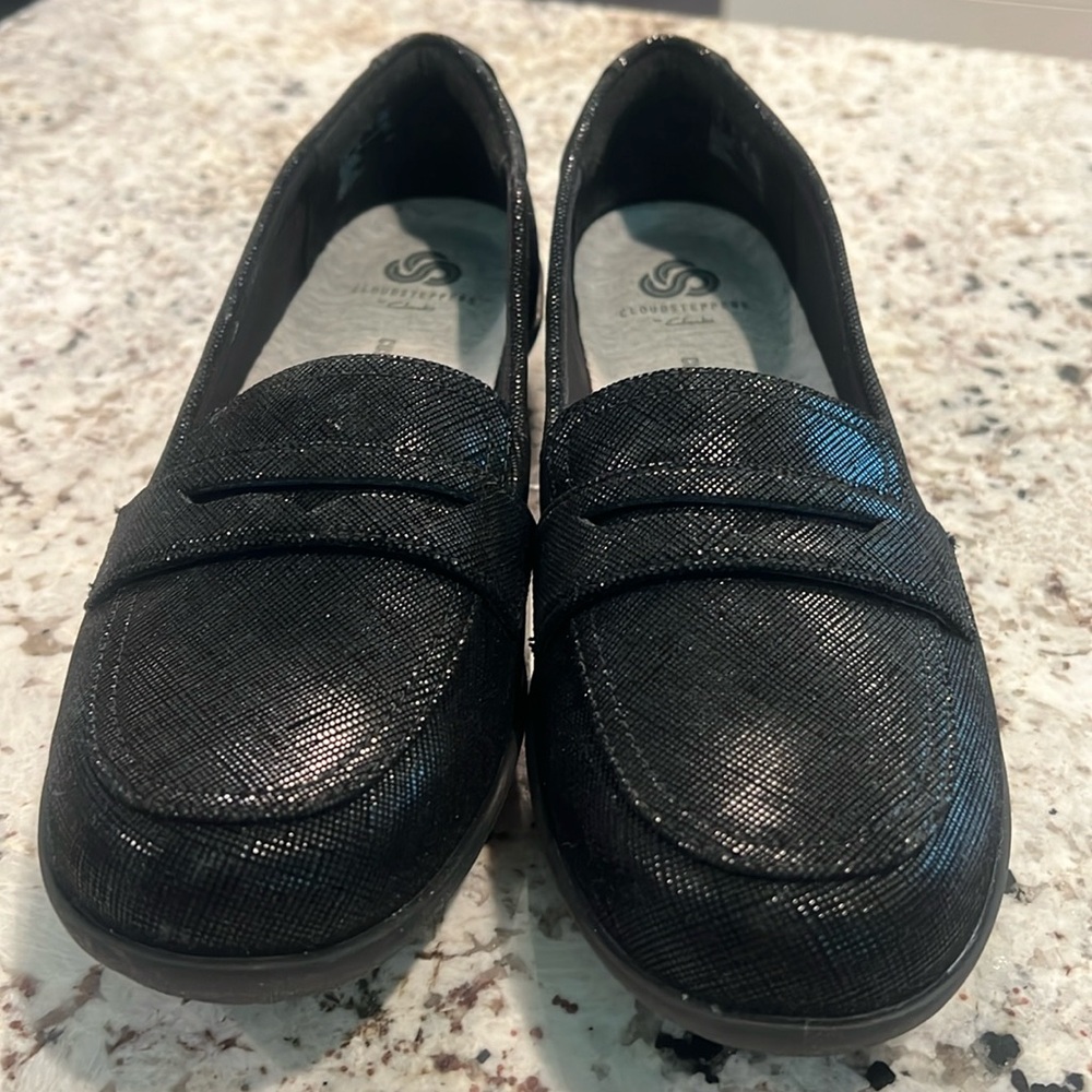 Clarks metallic loafer